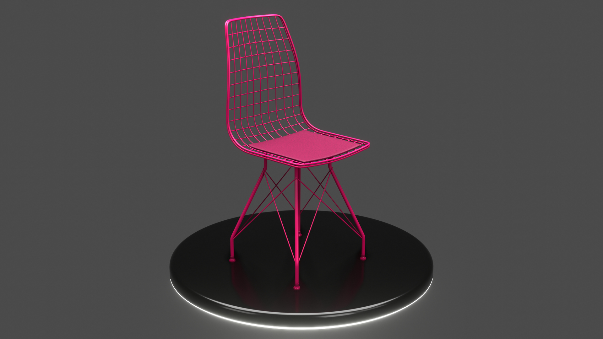 Pink wire online chair