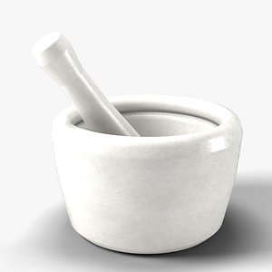 Marble Mortar and Pestle - Kitchen and Apothecary Prop