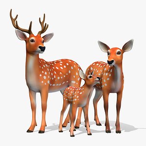 Cartoon - Deer 3D model