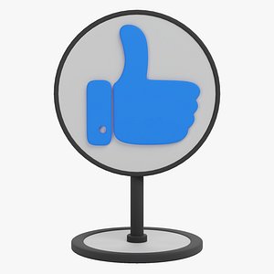 3D Like Button on Stand