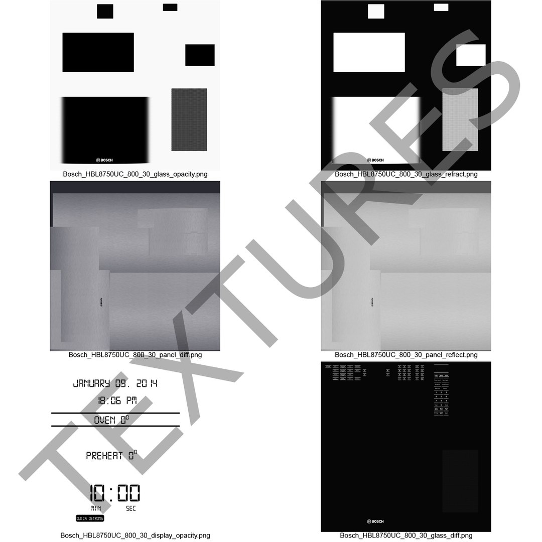 3ds Max Bosch Double Wall Oven