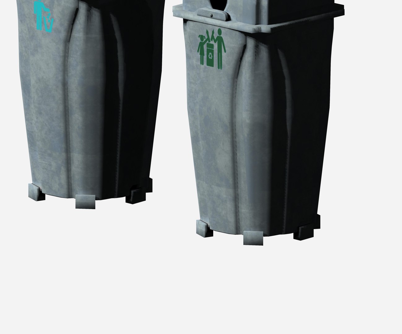 Outdoor plastic cage type circular recycling bin model - TurboSquid 2131079