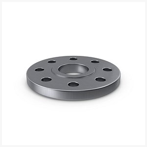 3D Round Flange Steel New V4 PBR