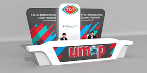 info reception desk 3D