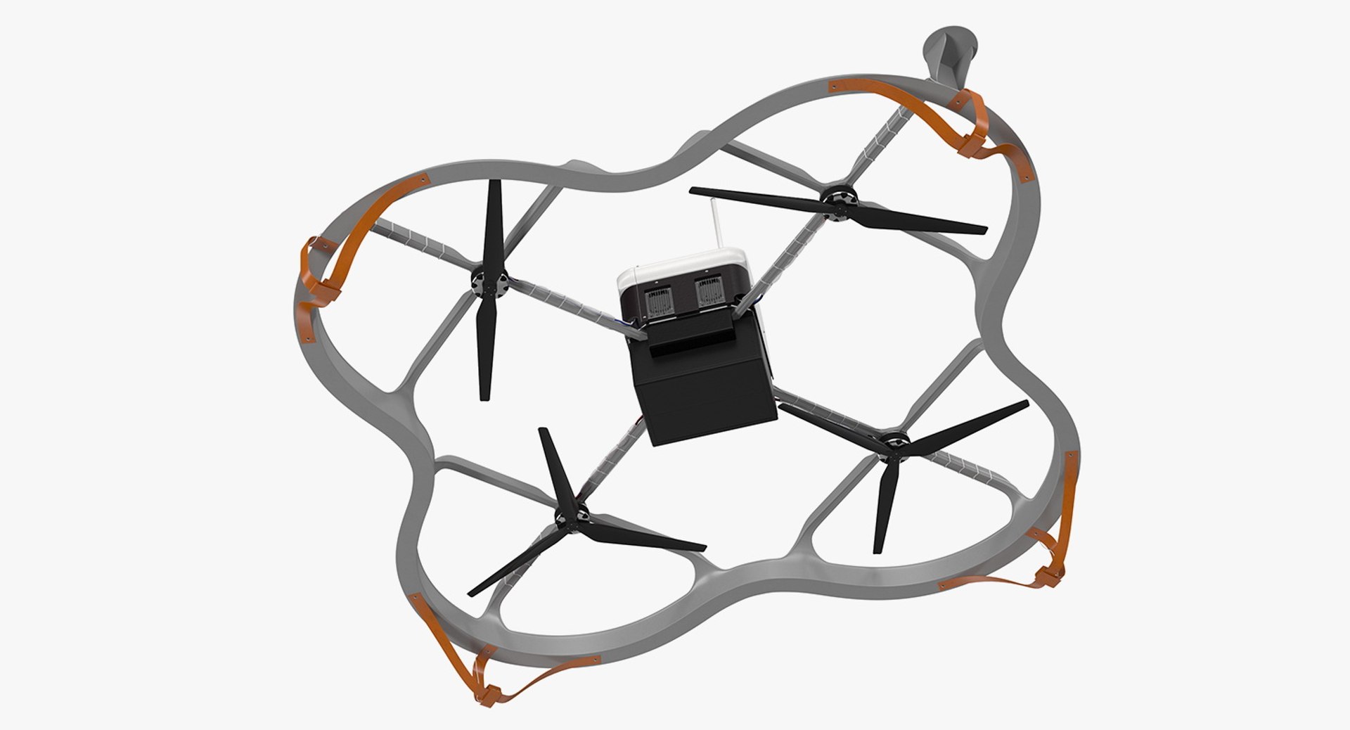 Delivery Cargo Drone 3D model preview
