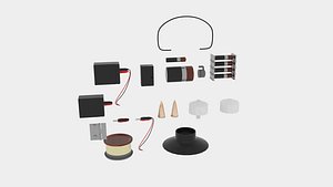 3D model electronic parts packs
