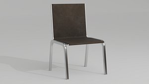 Modern Leather Chair 3D Model Sleek Minimalist Design