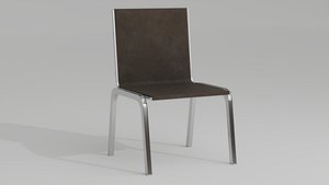 Modern Leather Chair 3D Model Sleek Minimalist Design1