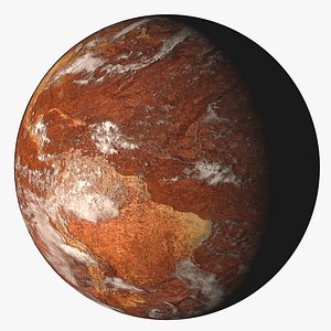 desert earth planet 3d model