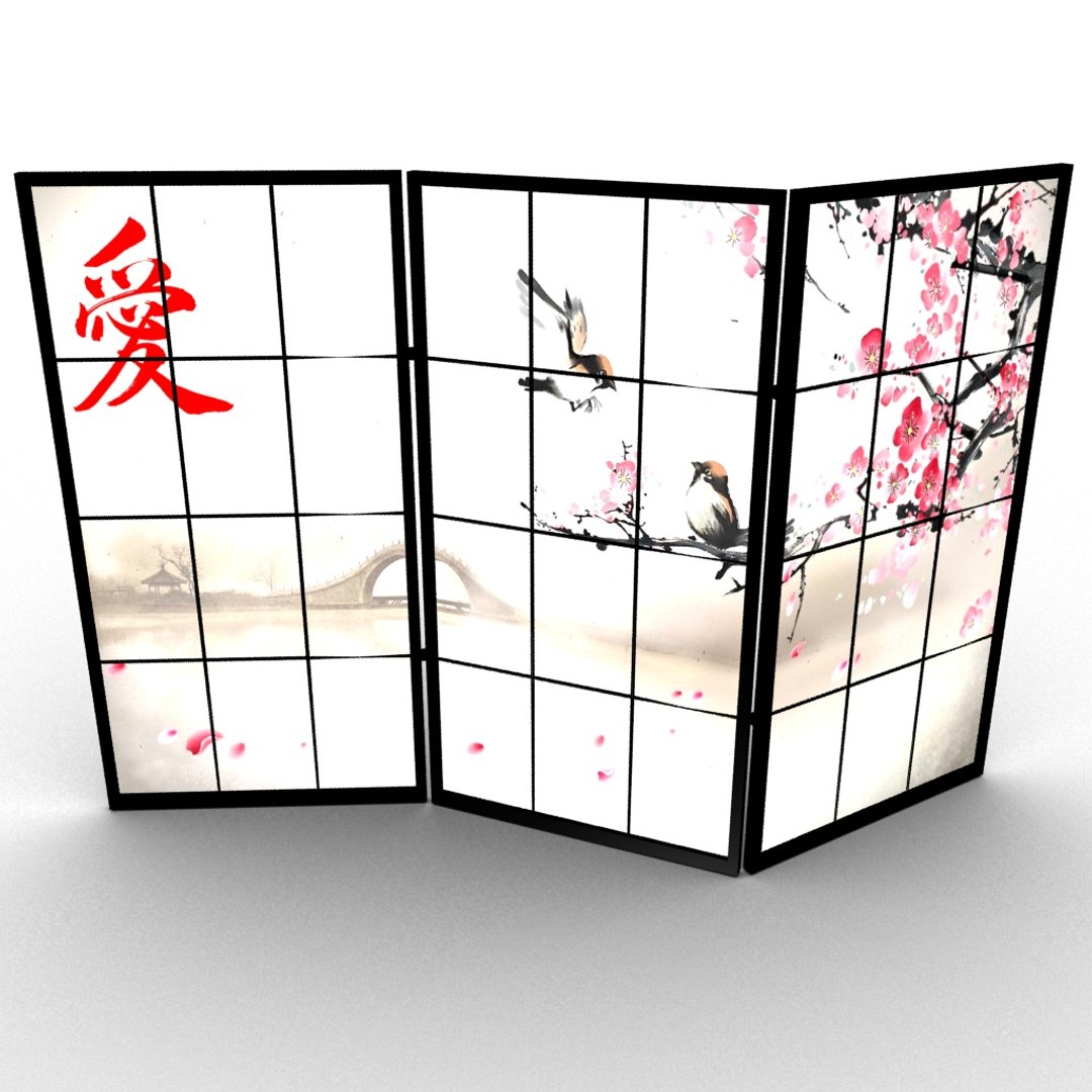 Japanese Room Divider 3D - TurboSquid 1237330