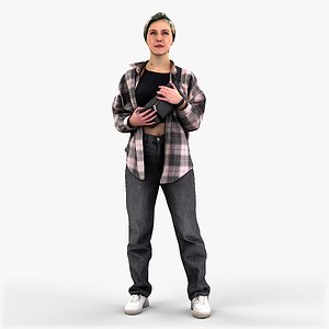 Girl in Plaid Shirt
