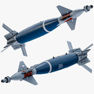 3D Rigged GBU-10 Paveway 2 Naval Aircraft Guided Bomb PBR