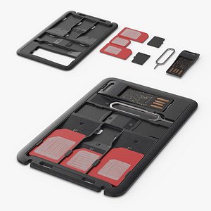 Universal SIM MicroSD Organizer Black