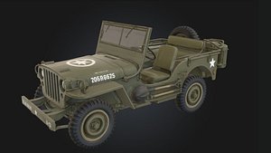 Army Jeep 3D Model 3D model