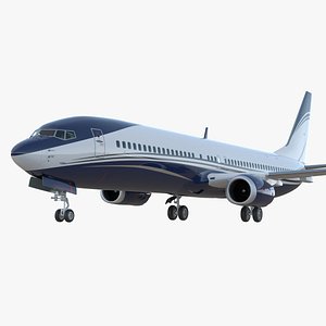 Boeing 737-900 ER with Cabin 3D Model