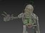 Human skeleton rigged. Animated readlistic vray scene and materials of human skeleton