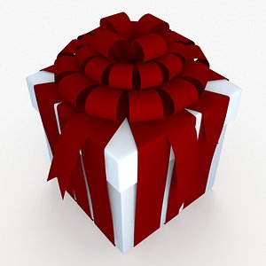 christmas gift present box 3d model