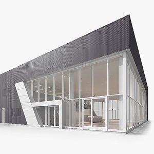 3D Automotive Dealership Building model