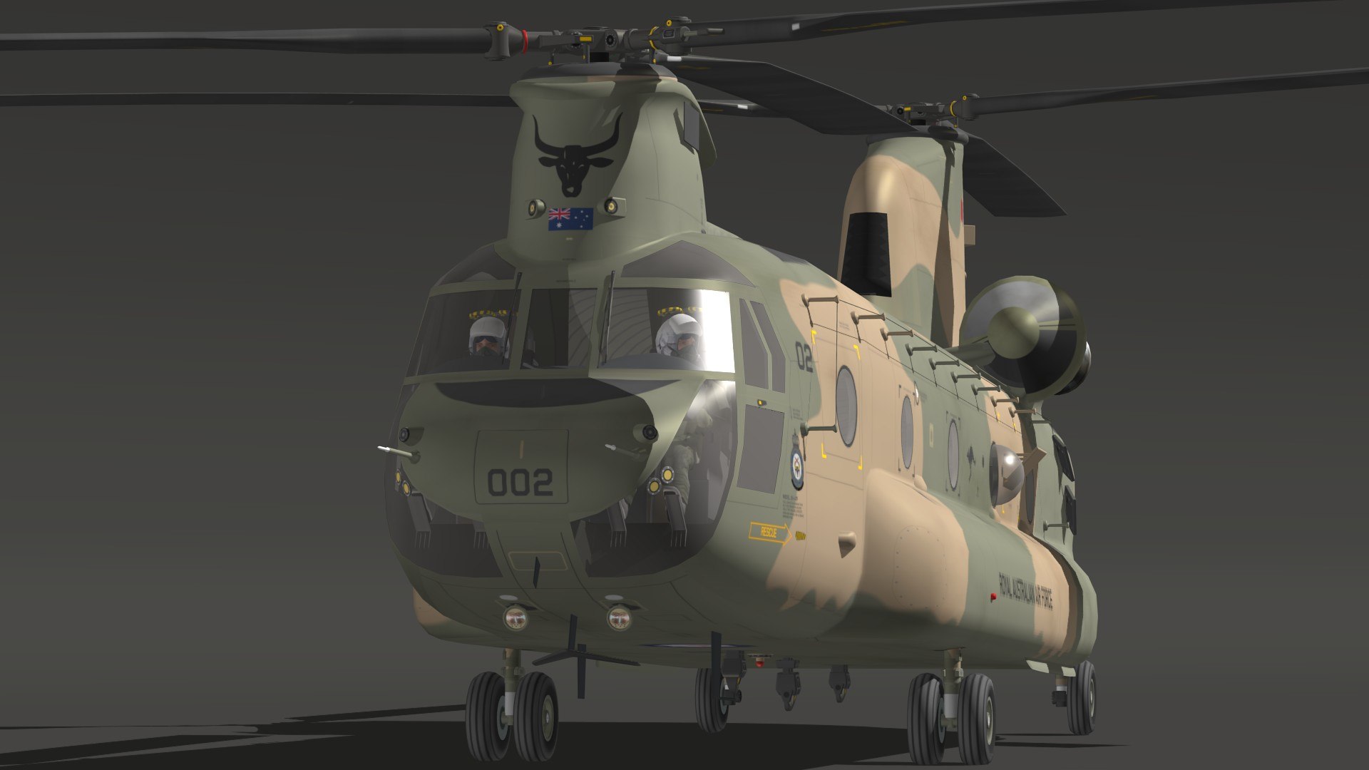 3D CH47 Chinook RAAF model https://p.turbosquid.com/ts-thumb/7D/qtzxgF/1V/h47auspr24/jpg/1691392464/1920x1080/fit_q87/db207a84ade7def73776061c059ac9e93a3c6526/h47auspr24.jpg