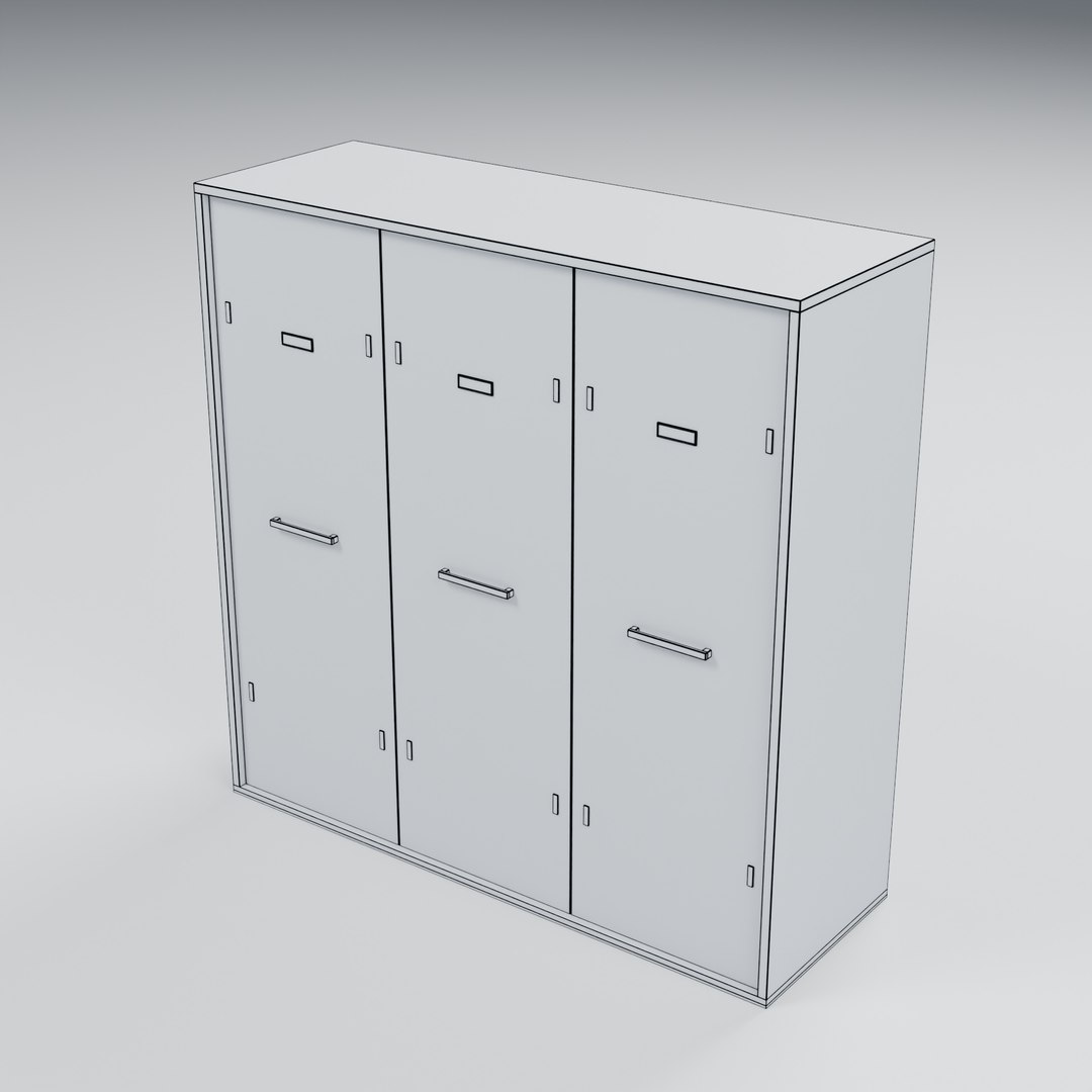 3D model Painted Steel Storage Locker Bank - 1800 x 625 x 1800 mm https://p.turbosquid.com/ts-thumb/7D/rC1SYi/wP/06_wireframe/jpg/1788951001/1920x1080/fit_q87/848451b9a4d6b913ff4e152cbdfeedc4af8be7c3/06_wireframe.jpg