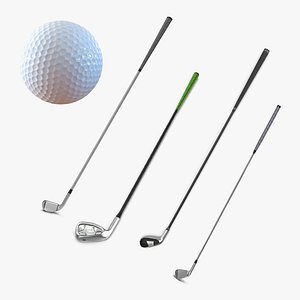 Golf Clubs and Ball Collection