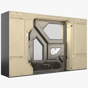 3D Interior Sci-fi Gate Door PBR
