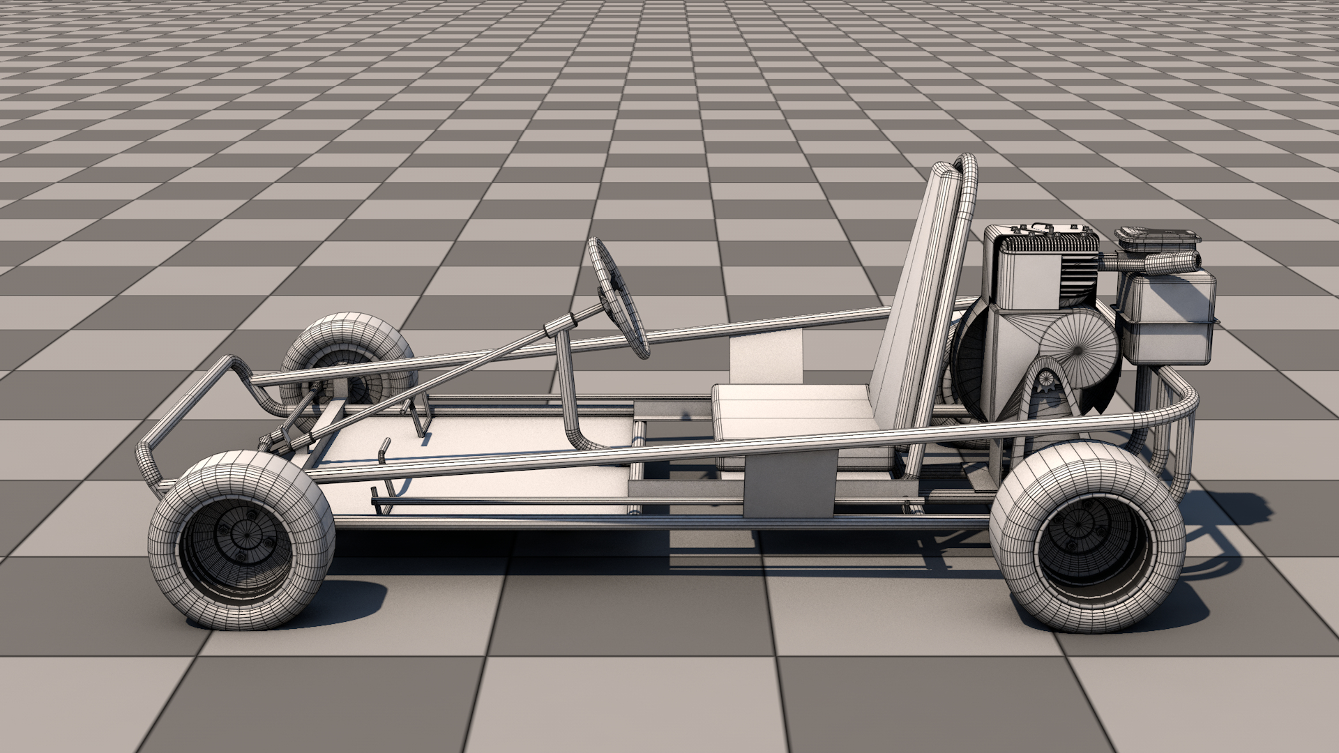 High-Poly Go-Kart With Engine 3D Model - TurboSquid 1826598