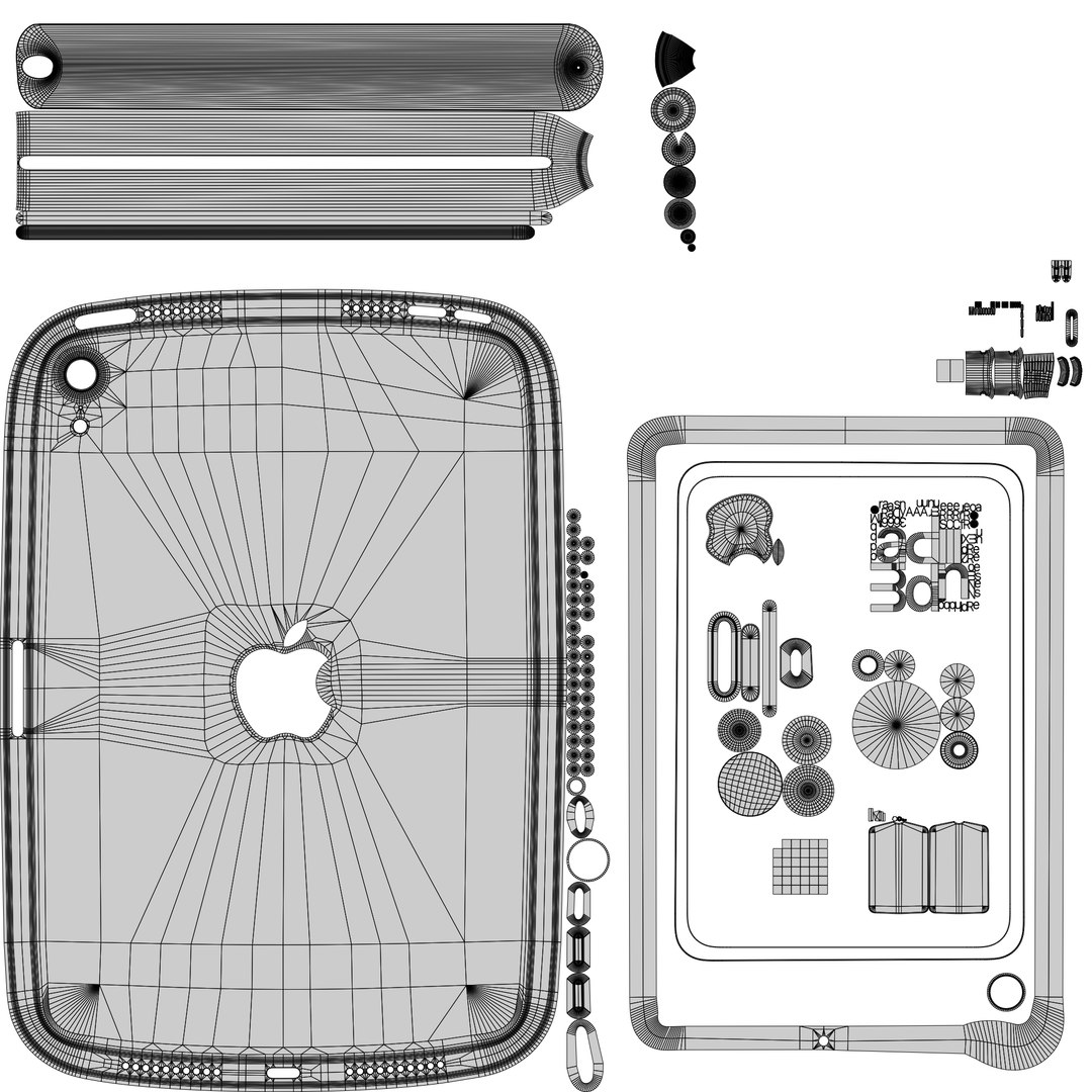 3D Apple IPad Mini 2024 Starlight With Pencil Model TurboSquid 2293934