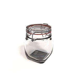 3d model of glass jar