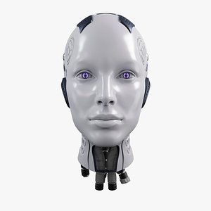 3D model Female Robot Head