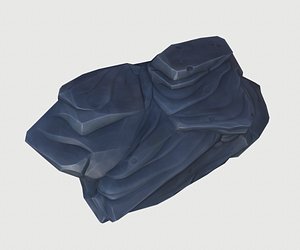 fbx cartoon volcanic stone