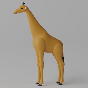 3D Cartoon Cute Giraffe 1 model