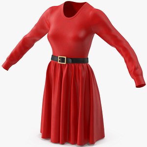 Dress Red with Belt