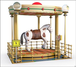 horse fairground 3D model