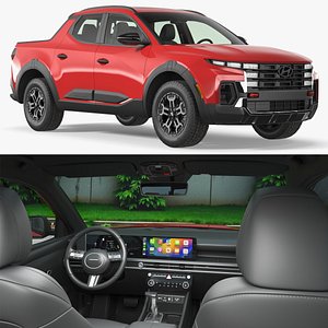 Vehicle Hyundai Santa Cruz Pickup Red