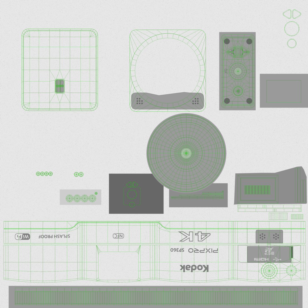 3D Kodak Pixpro Sp360 4k Model - TurboSquid 1257387