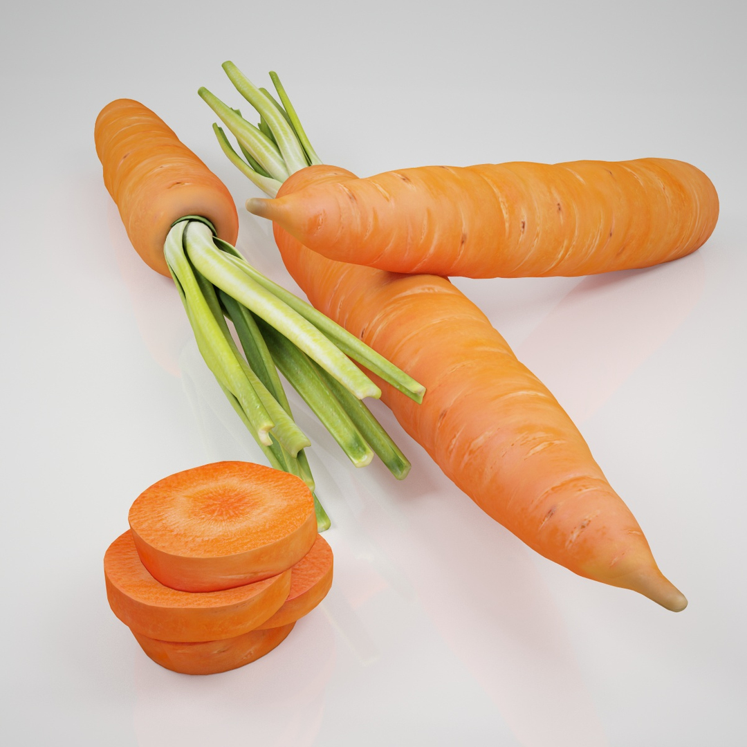 3d model of carrot modeled