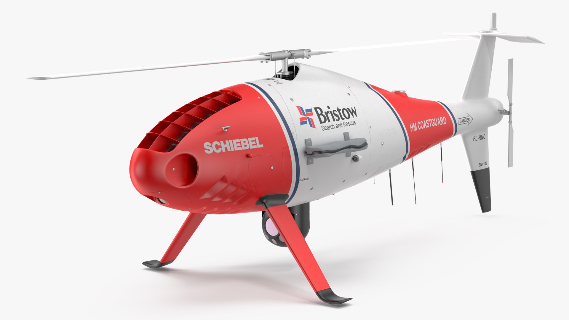 Schiebel Camcopter S100 UAV Coast Guard 3D model preview
