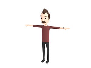 3D man character model