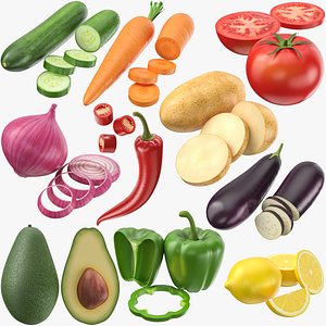 3D Vegetables Collection model