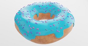 3D Donut blue