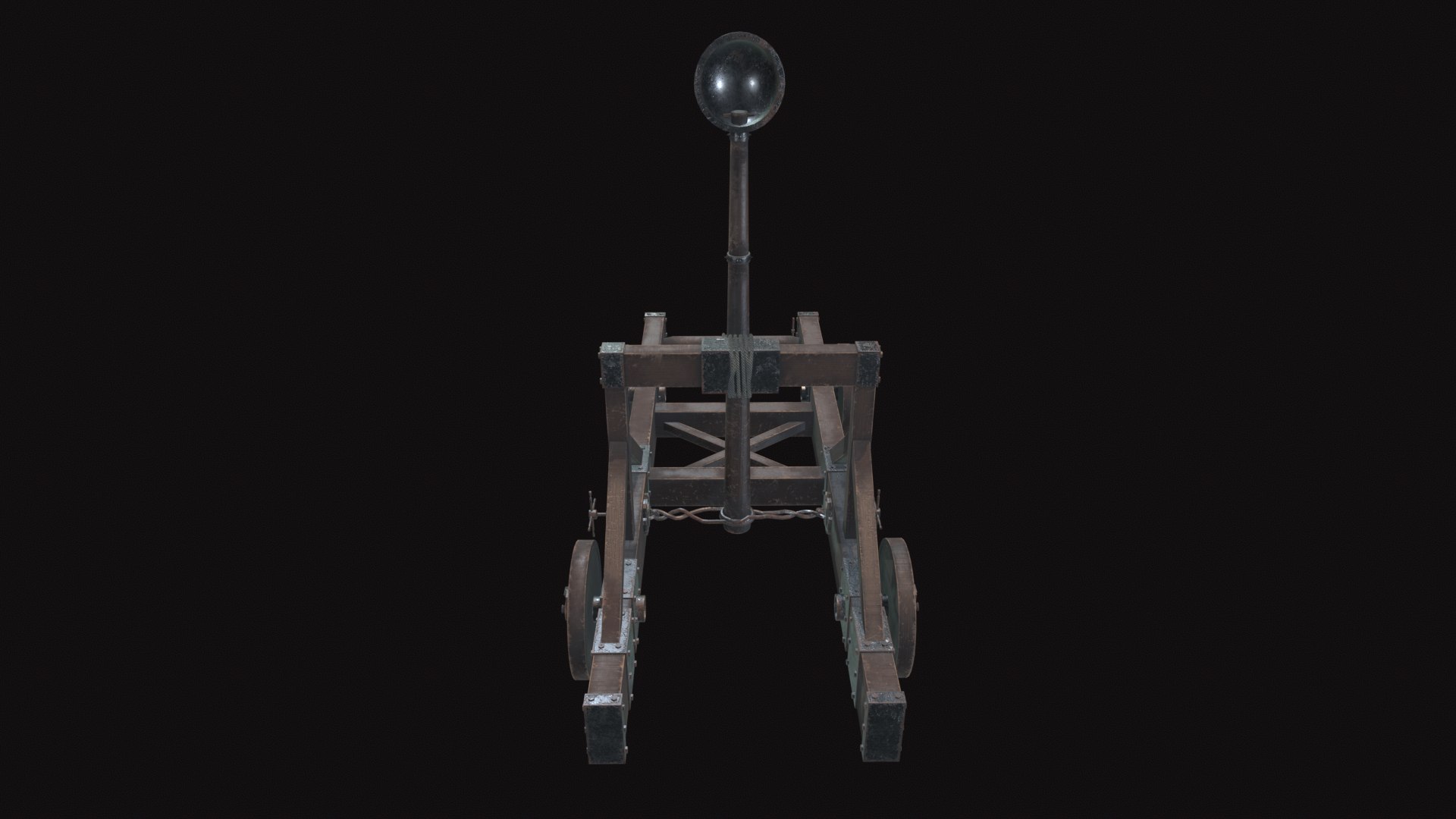 3D Medieval Catapult 02 Old Model - TurboSquid 2318956