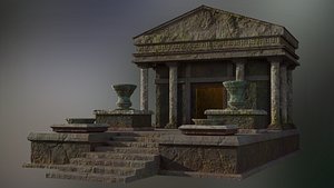 Ancient Ruined Abandoned Worship Temple 3D model