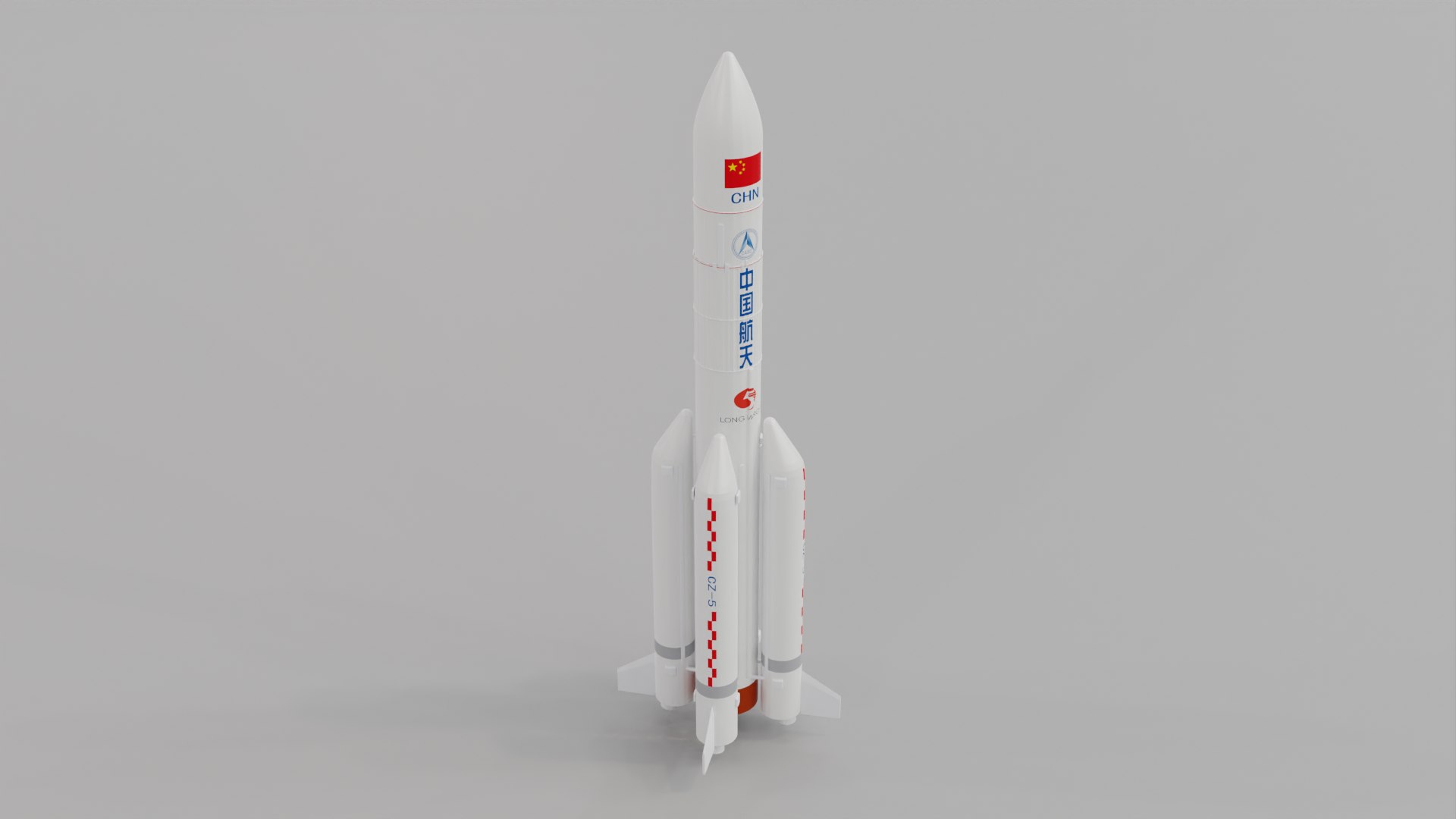 Long March 5 Changzheng 5 CZ-5 Launch Vehicle Rocket China 3D Model ...