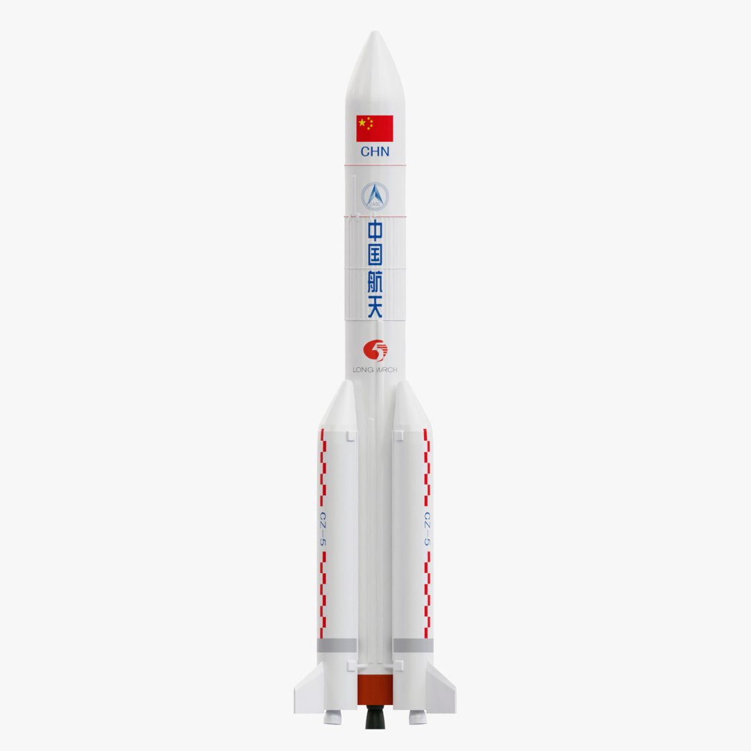 Long March 5 Changzheng 5 CZ-5 Launch Vehicle Rocket China 3D Model ...