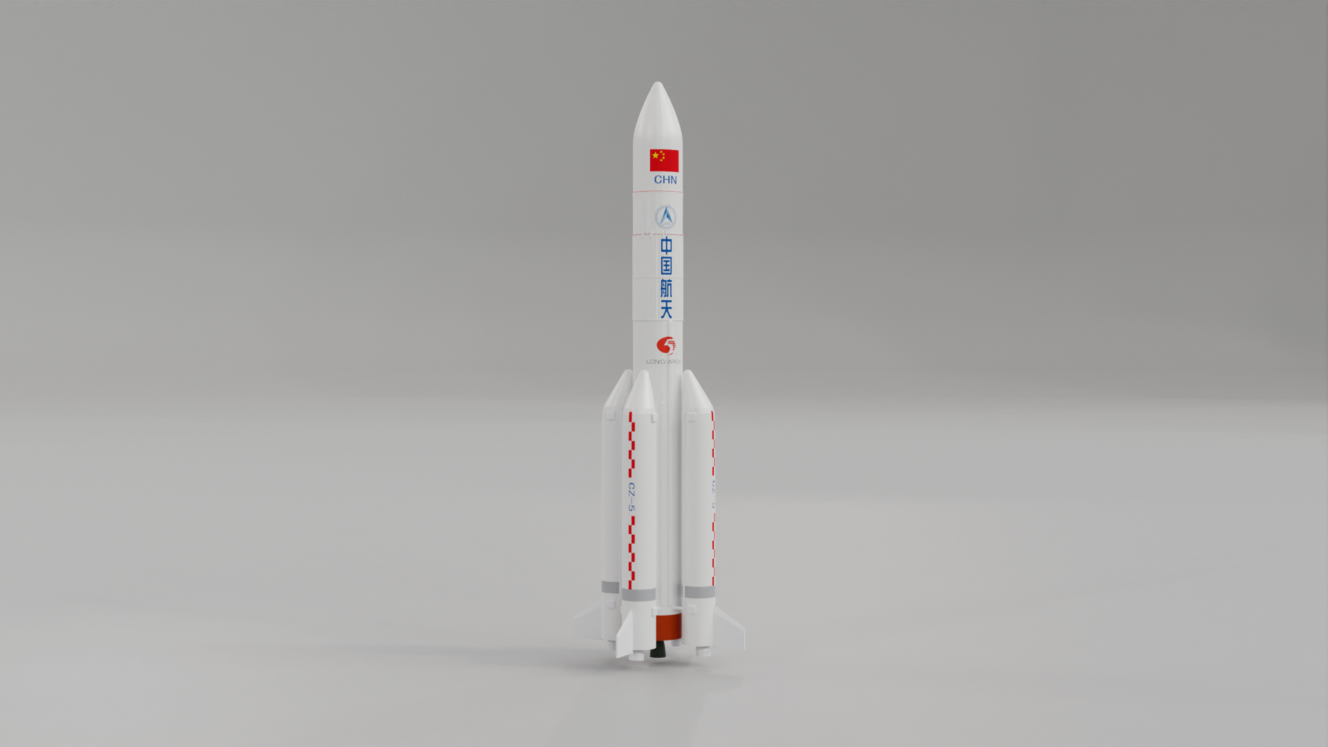 Long March 5 Changzheng 5 CZ-5 Launch Vehicle Rocket China 3D Model ...