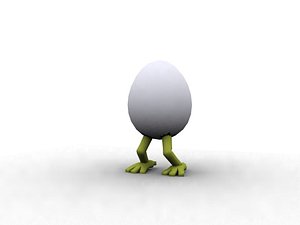 3d hatching egg model