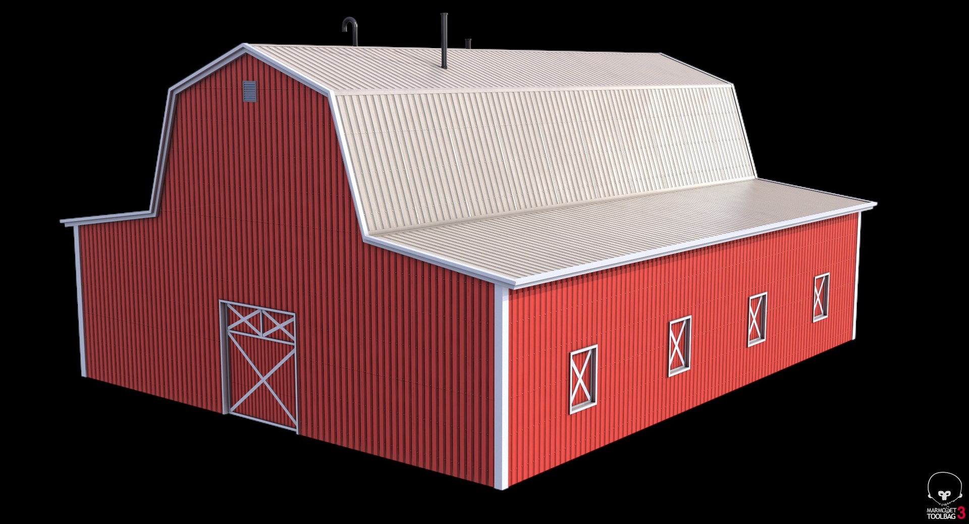 3D Red Farm Barn  19 PBR model https://p.turbosquid.com/ts-thumb/7E/mfUHOp/Ej/screenshot001/png/1758894503/1920x1080/fit_q87/d747ece8659123d0871affcda64e16b00a1601f8/screenshot001.jpg
