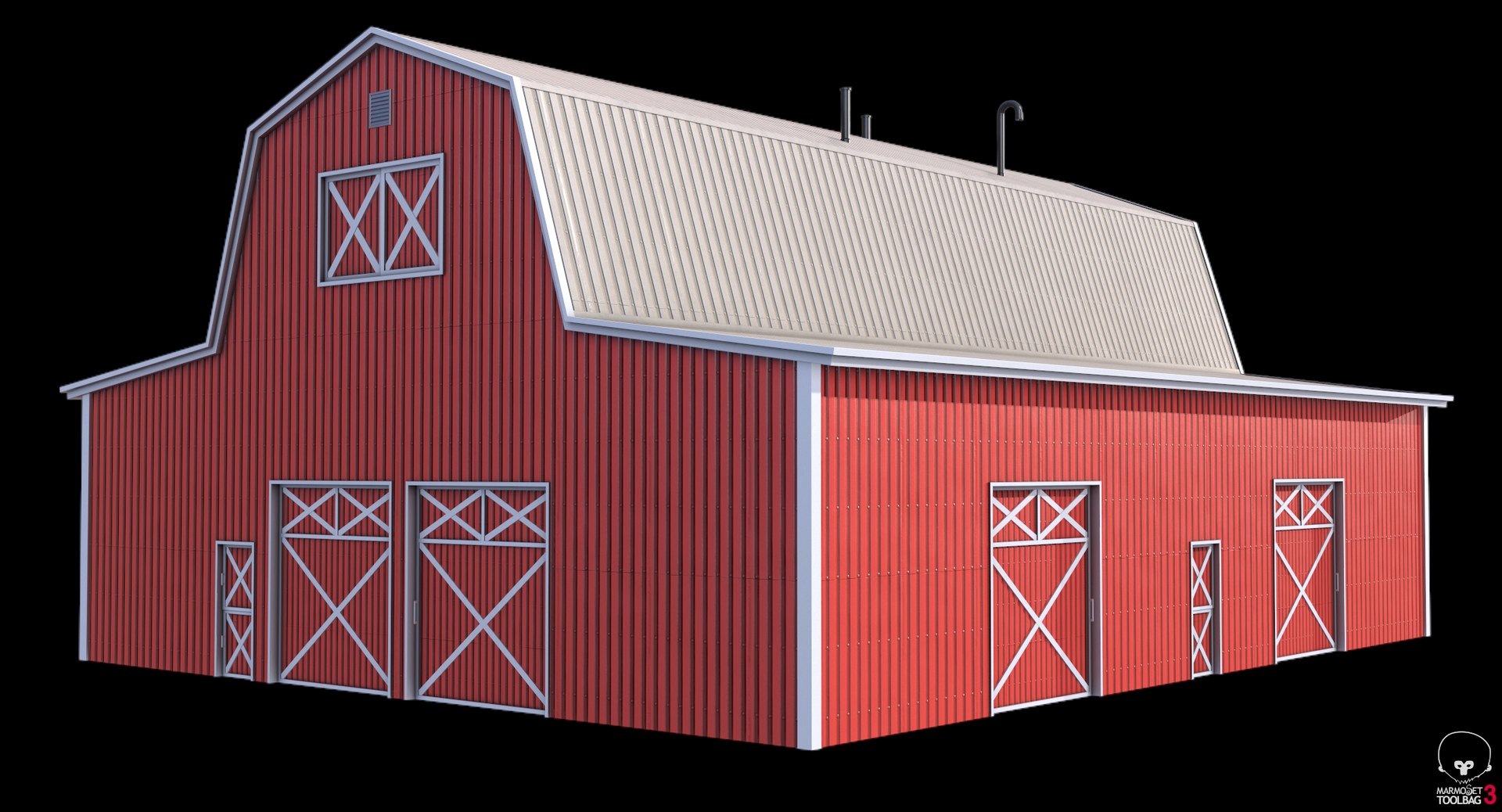 3D Red Farm Barn  19 PBR model https://p.turbosquid.com/ts-thumb/7E/mfUHOp/ar/screenshot002/png/1758894508/1920x1080/fit_q87/0130a92a97711713e6a197fc32a3cb062658040e/screenshot002.jpg