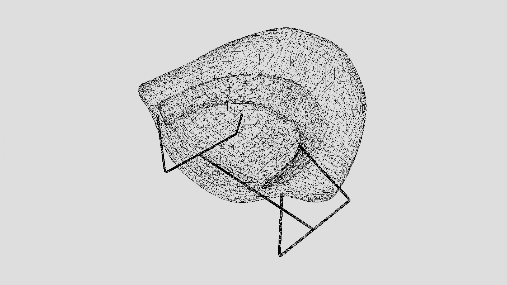 Chinese Garden Single Outdoor Chair 3D Model - Slatted Wooden Armchair ...